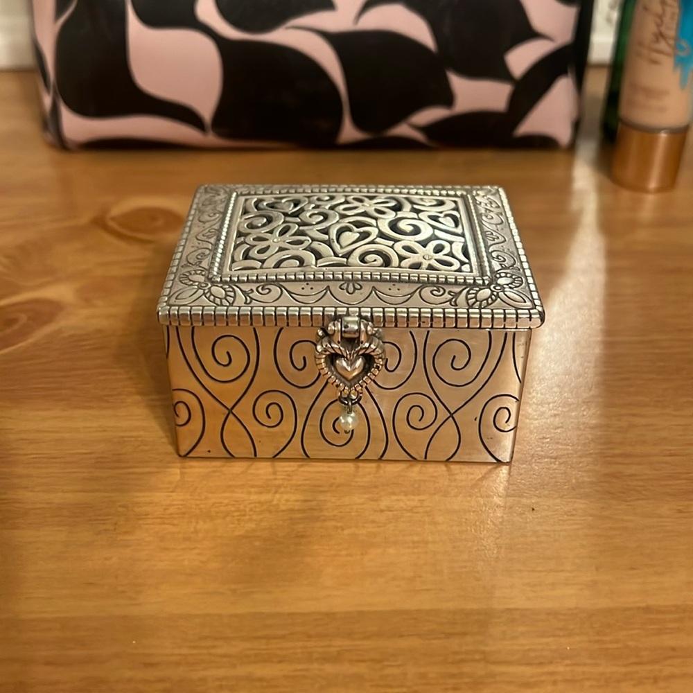 Vintage Silver Jewelry Box, Brighton